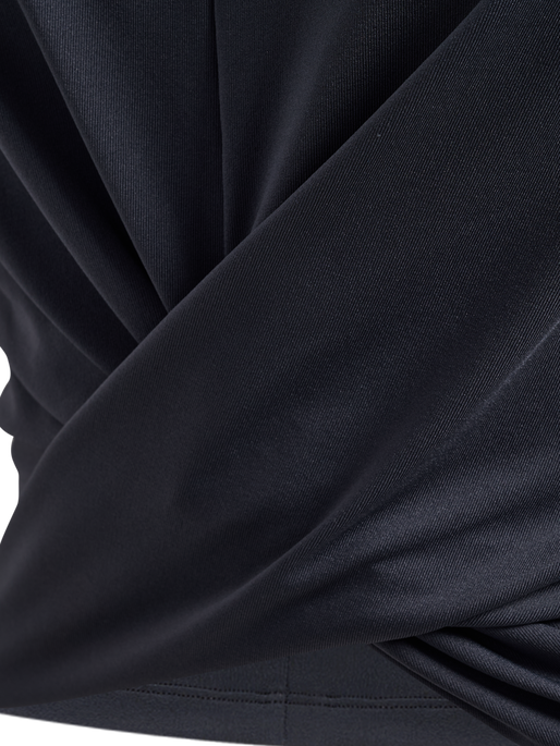 hmlYOGA WRAP W T-SHIRT S/S, EBONY hmlYOGA WRAP W T-SHIRT S/S, EBONY, packshot
