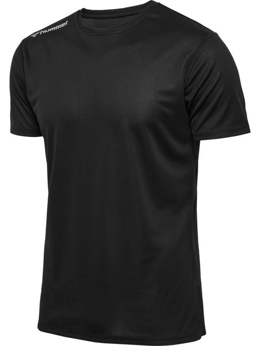 hmlRUN JERSEY S/S, BLACK, packshot