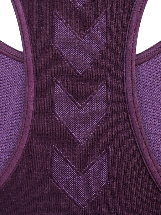 hmlTE CHRISTEL SEAMLESS SPORTS TOP, PLUM PERFECT/BELLFLOWER MELAN, packshot