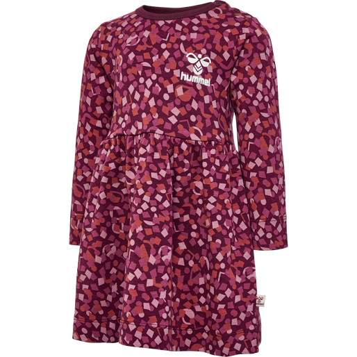 hmlCONFETTI DRESS L/S, WINDSOR WINE, packshot
