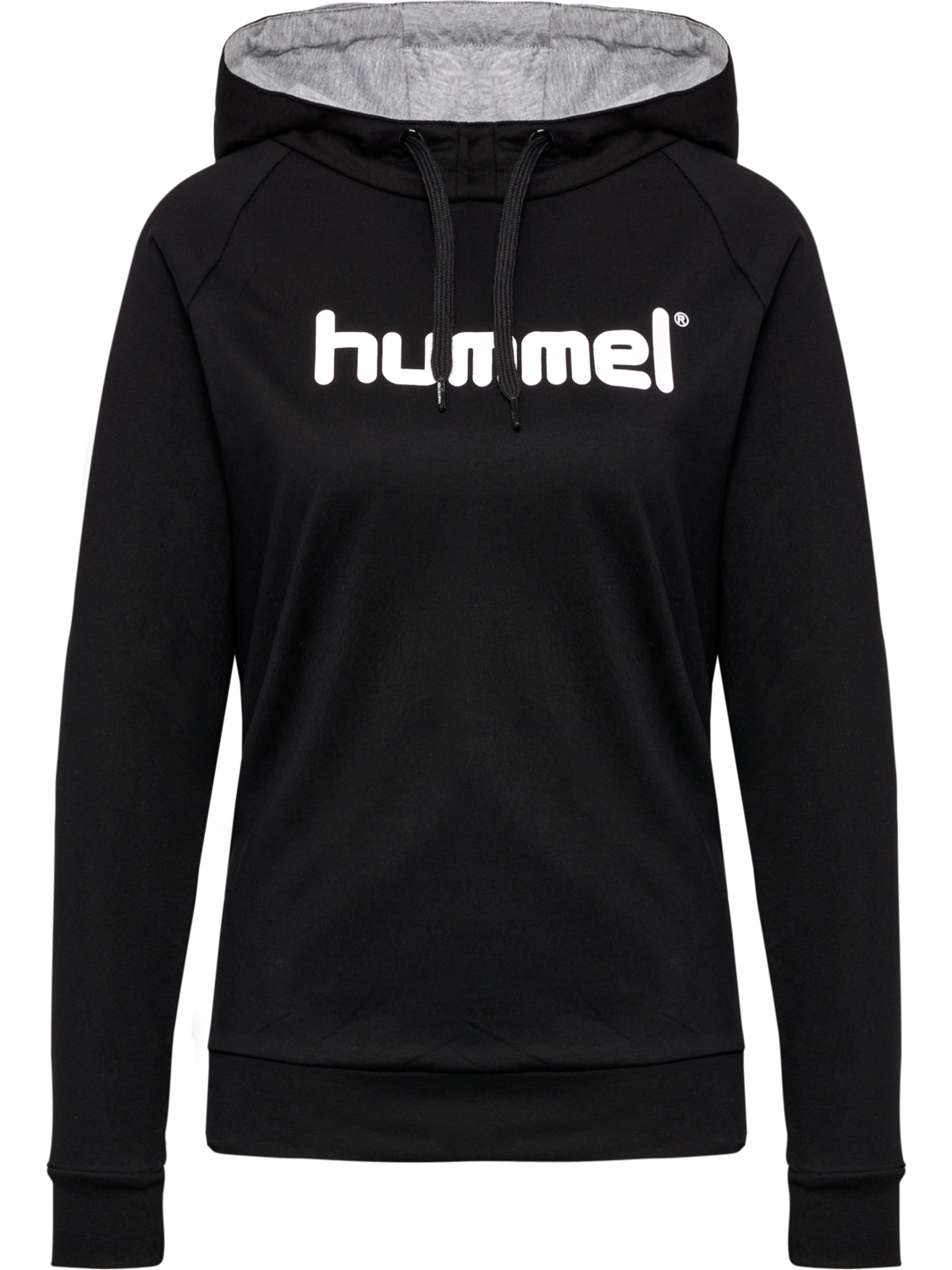 HMLGO COTTON LOGO HOODIE WOMAN, BLACK, packshot