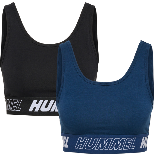 hmlTE MAJA 2-PACK COTTON SPORTS TOP, BLACK, packshot