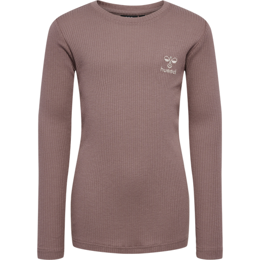 hmlREVE T-SHIRT  L/S, DEEP TAUPE, packshot