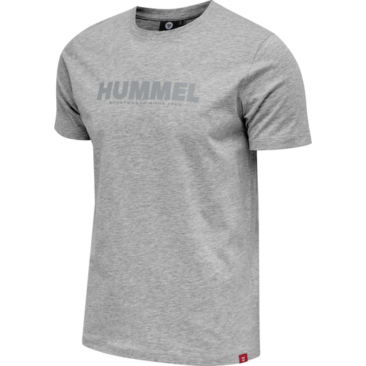 hmlLEGACY T-SHIRT, GREY MELANGE, packshot