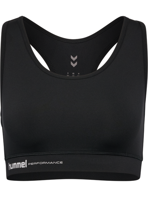 hmlPULSE LIGHT SUPPORT BRA, BLACK hmlPULSE LIGHT SUPPORT BRA, BLACK, packshot