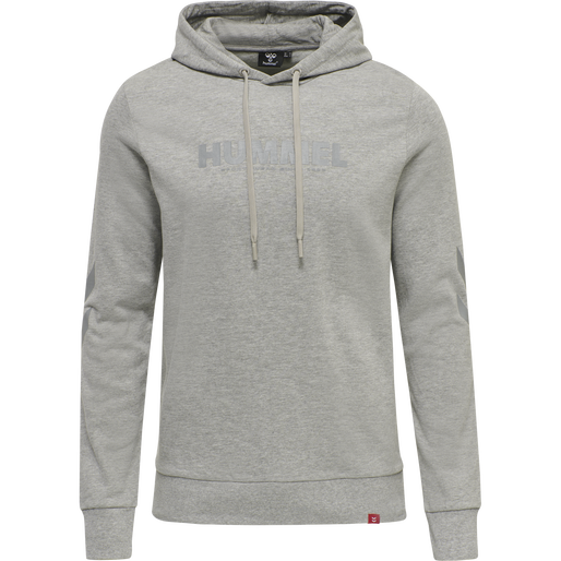 hmlLEGACY LOGO HOODIE, GREY MELANGE, packshot