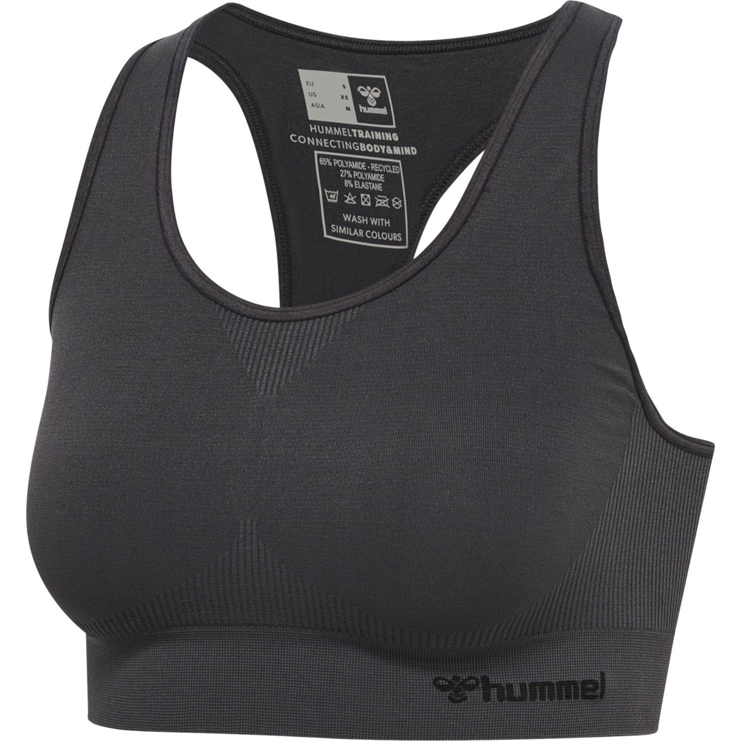 hmlTIF SEAMLESS SPORTS TOP, ASPHALT, packshot