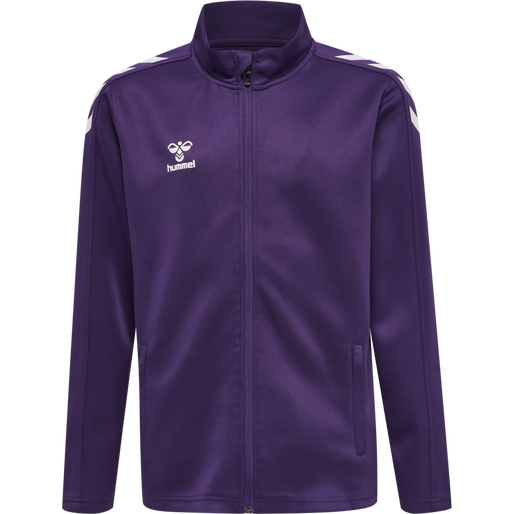 hmlCORE XK POLY ZIP SWEAT KIDS, ACAI/WHITE, packshot