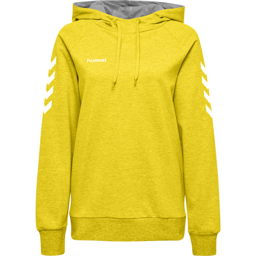 HMLGO COTTON HOODIE WOMAN, SPORTS YELLOW, packshot