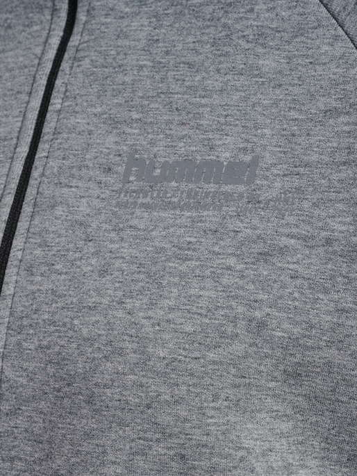 hmlTECH FLEECE WOMEN BOXY HALF ZIP, GREY MELANGE hmlTECH FLEECE WOMEN BOXY HALF ZIP, GREY MELANGE, packshot