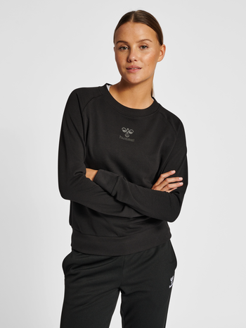 hmlICONS WOMAN SWEATSHIRT, BLACK, model