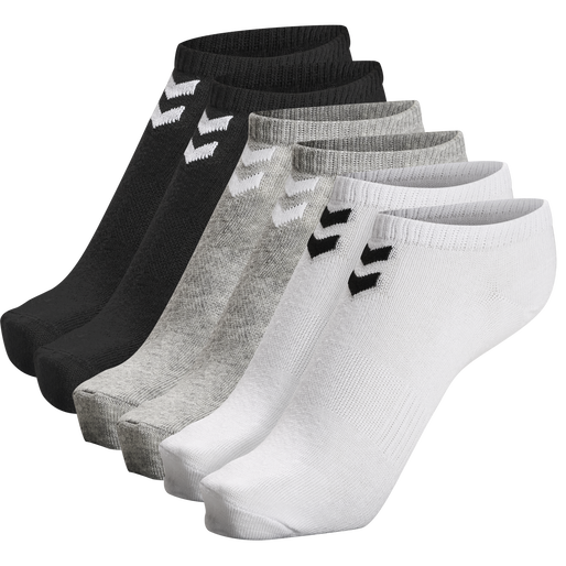 hmlCHEVRON 6-PACK ANKLE SOCKS, BLACK/WHITE/GREY hmlCHEVRON 6-PACK ANKLE SOCKS, BLACK/WHITE/GREY, packshot