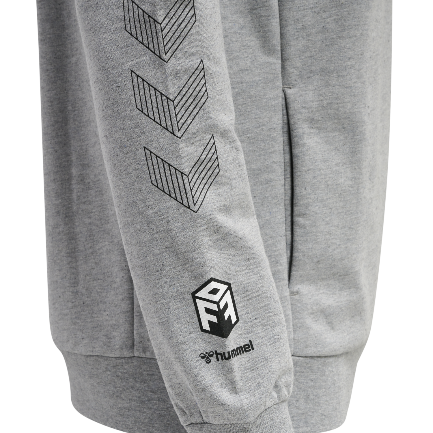 hmlMOVE GRID COTTON SWEATSHIRT, GREY MELANGE, packshot