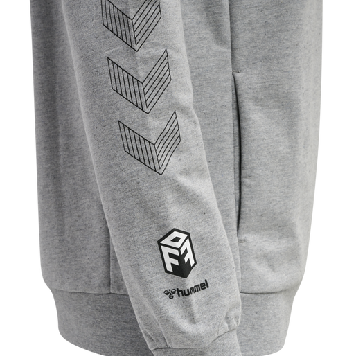 hmlMOVE GRID COTTON SWEATSHIRT, GREY MELANGE, packshot