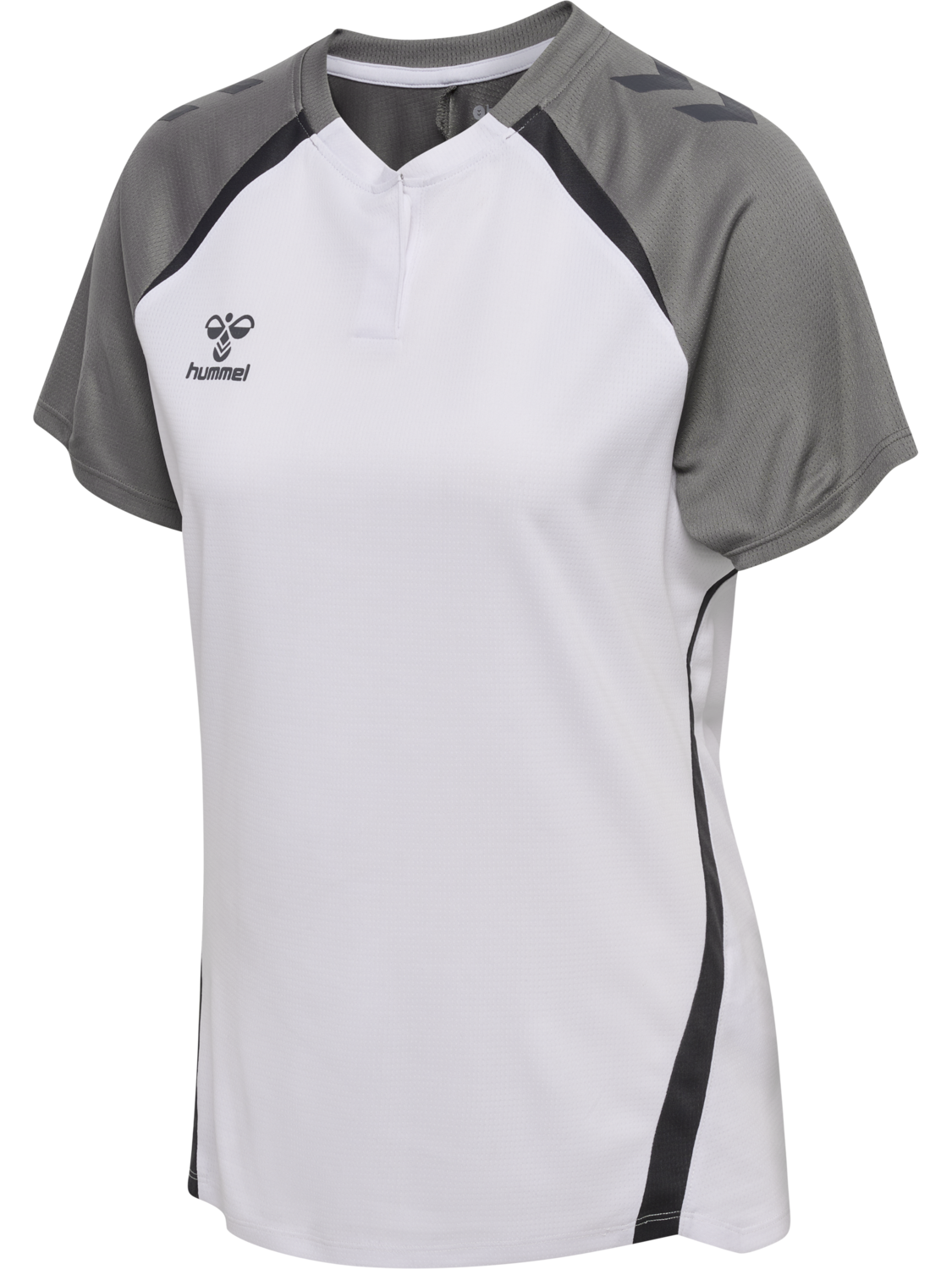 hmlLEAD 2.0 POLO WOMAN, WHITE/STEEL GRAY, packshot
