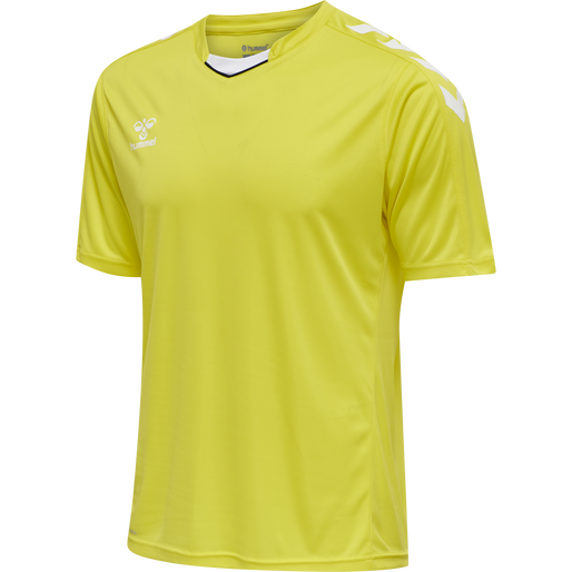 hmlCORE XK POLY JERSEY S/S, BLAZING YELLOW, packshot