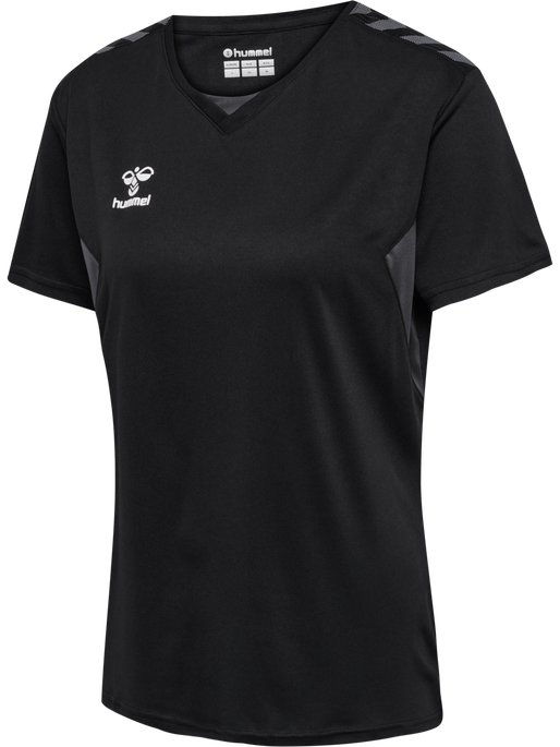 hmlAUTHENTIC PL JERSEY S/S WOMAN, BLACK, packshot