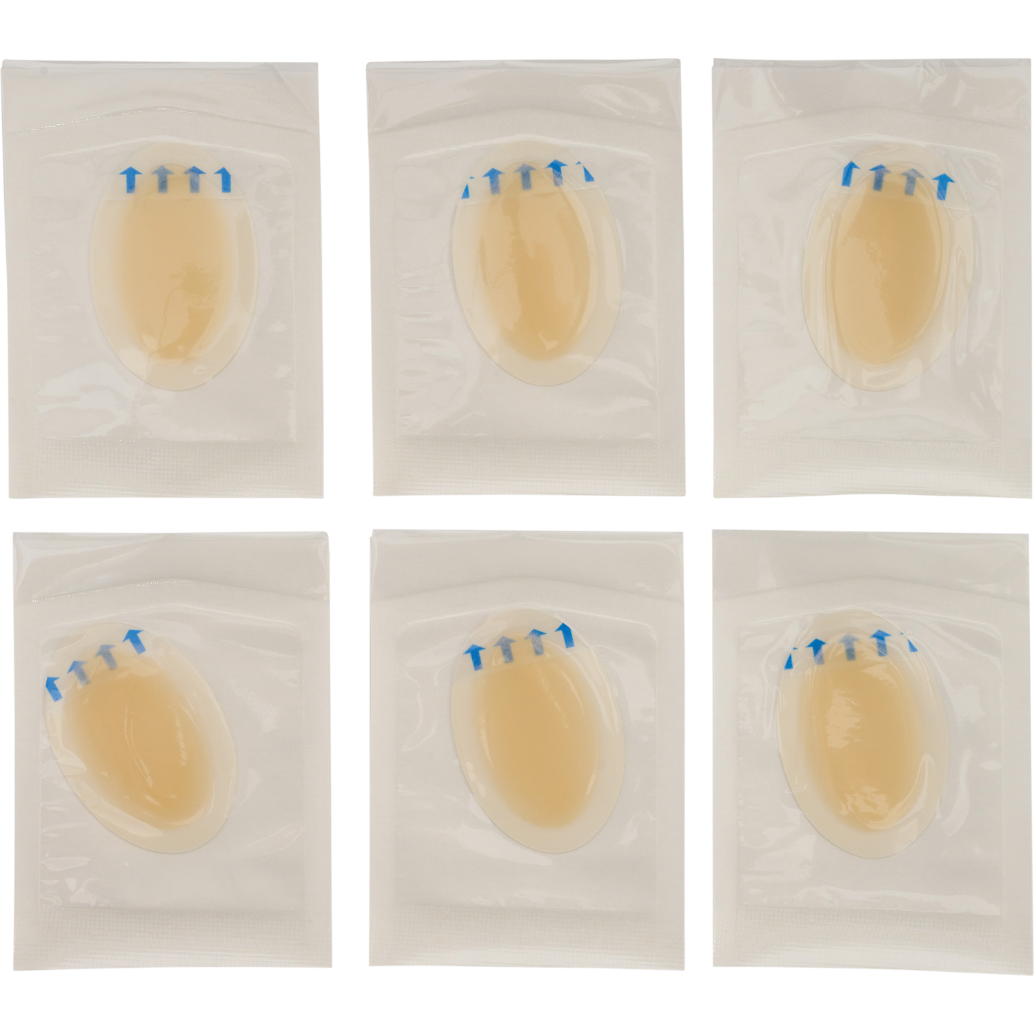 BLISTER HEEL 6 PIECES, WHITE, packshot