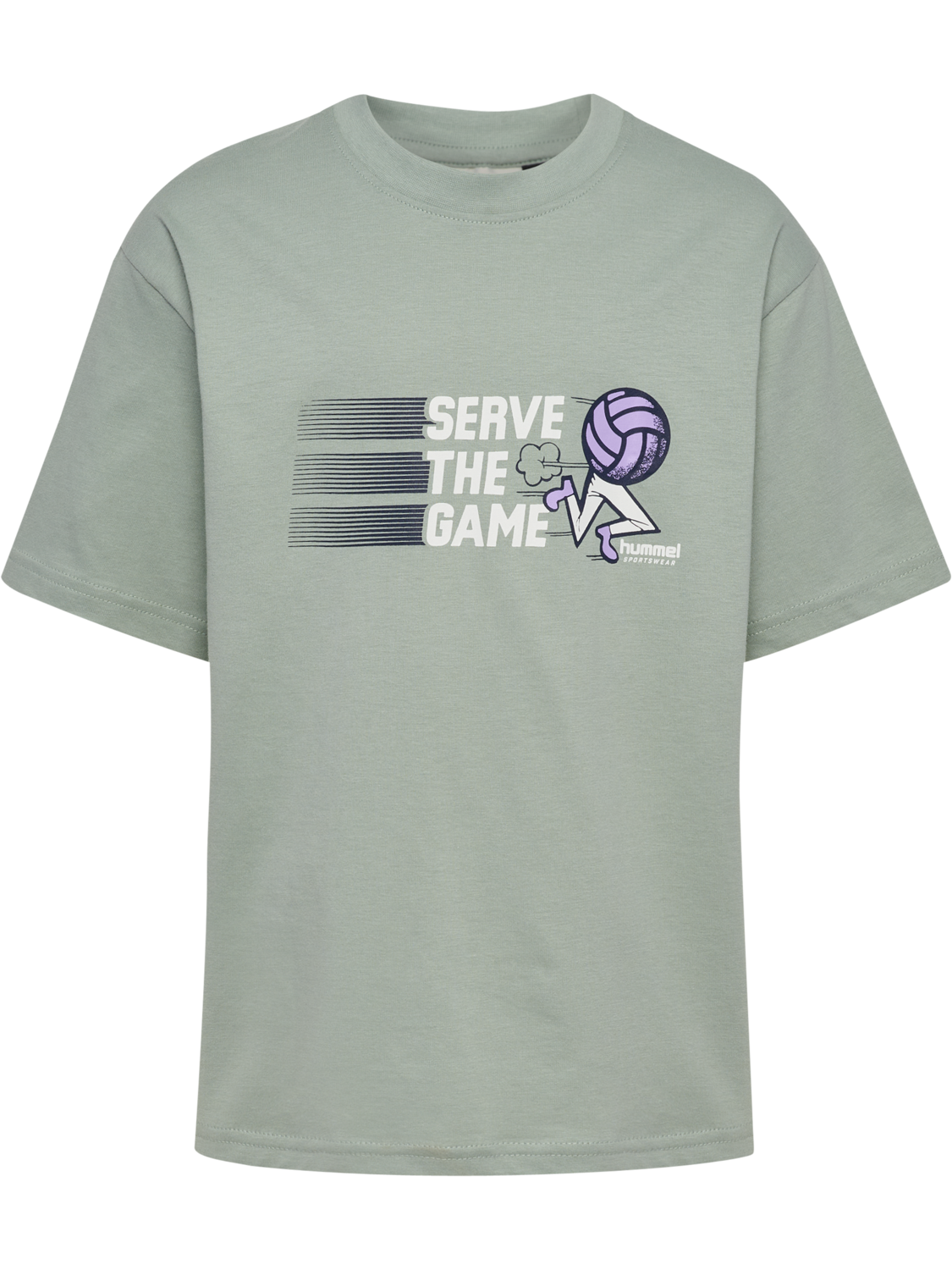 hmlJR LOOSE T-SHIRT S/S HS GRAPHIC, ICEBERG GREEN, packshot