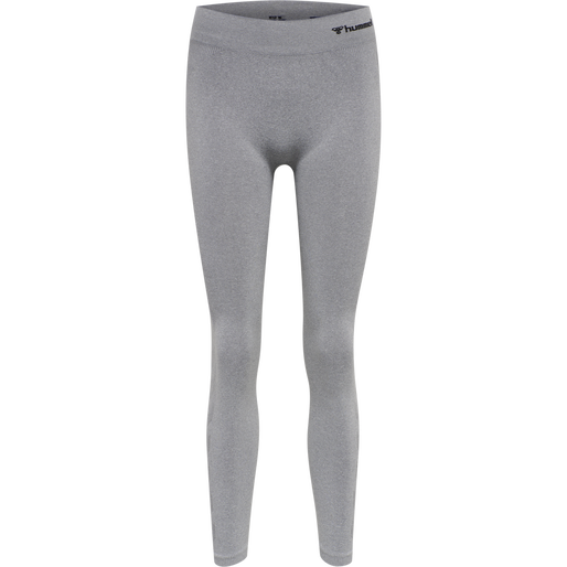 hmlCI SEAMLESS MID WAIST TIGHTS, GREY MELANGE, packshot