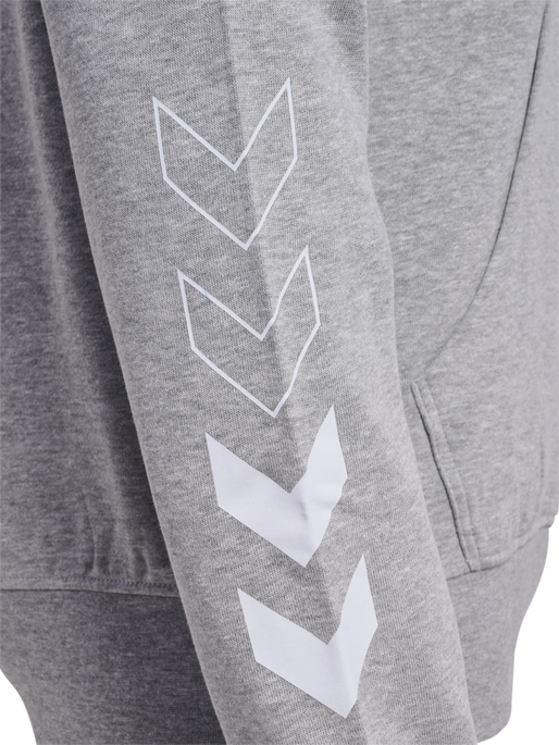 hmlELEMENTAL HOODIE, GREY MELANGE, packshot