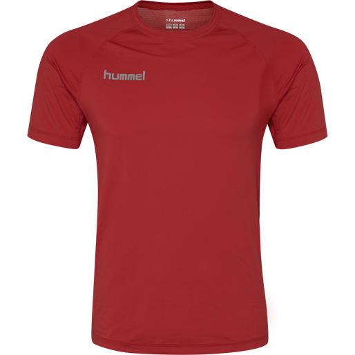 HUMMEL FIRST PERFORMANCE KIDS JERSEY S/S, TRUE RED HUMMEL FIRST PERFORMANCE KIDS JERSEY S/S, TRUE RED, packshot