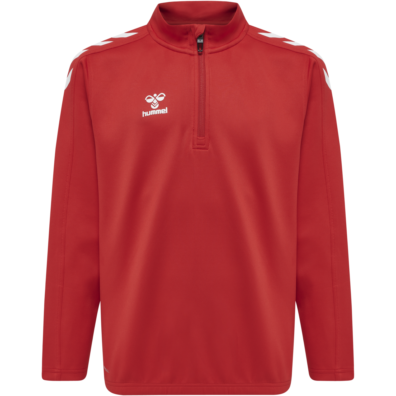 hmlCORE XK HALF ZIP POLY SWEAT KIDS, TRUE RED, packshot
