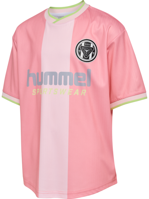 hmlJR LOOSE BALL  JERSEY S/S SET, PEONY, packshot