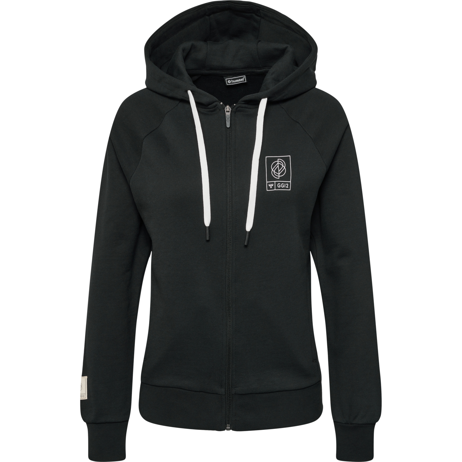 hmlGG12 SWEAT ZIP HOODIE WOMAN, BLACK, packshot