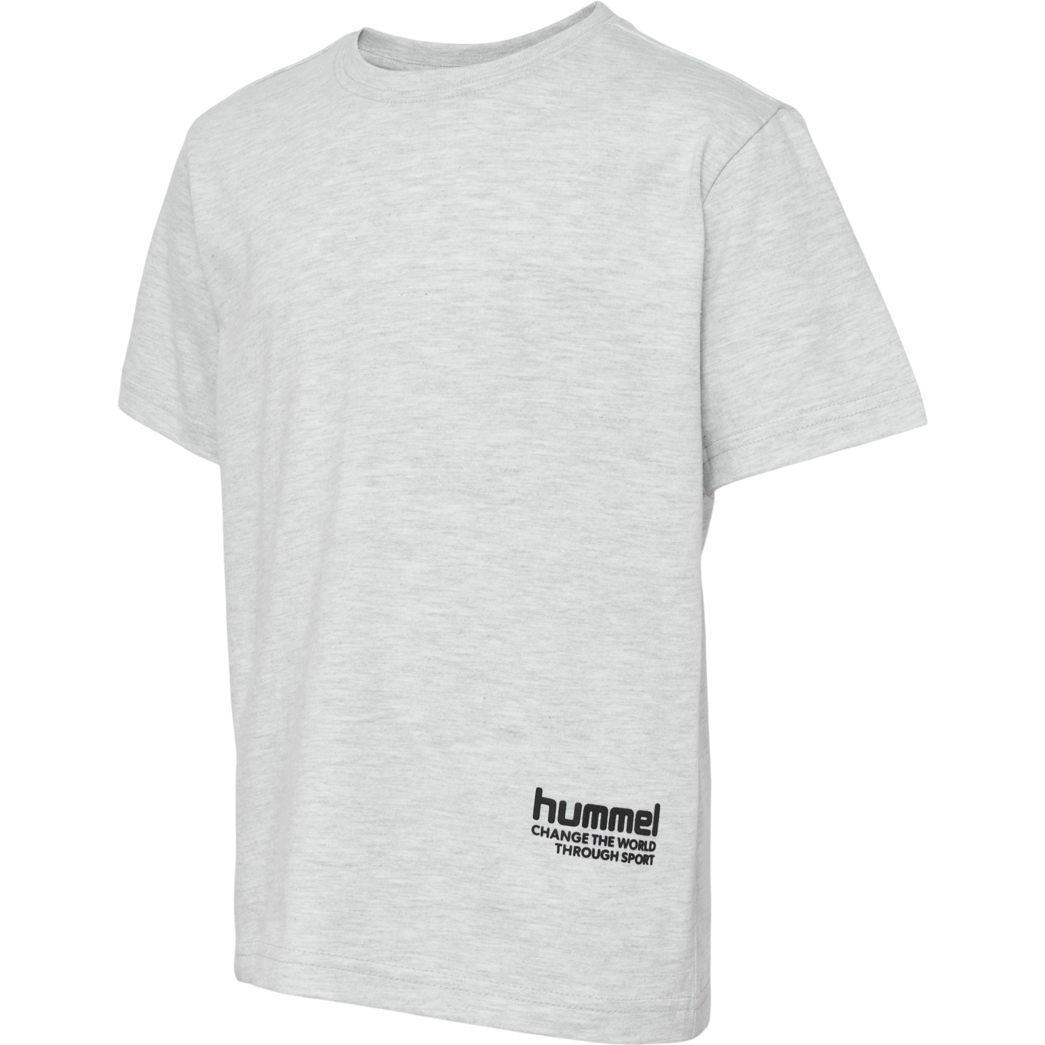 hmlPURE T-SHIRT S/S, ULTRA LIGHT GREY MELANGE, packshot