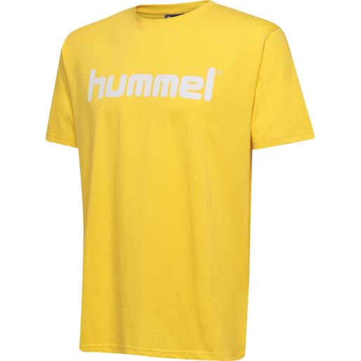 HMLGO KIDS COTTON LOGO T-SHIRT S/S, SPORTS YELLOW, packshot