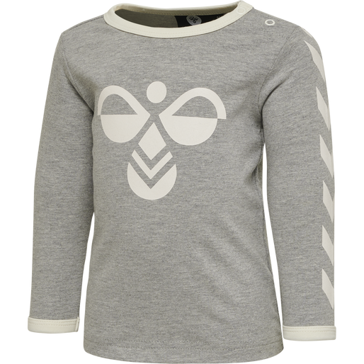 hmlFLIPPER T-SHIRT L/S, GREY MELANGE, packshot