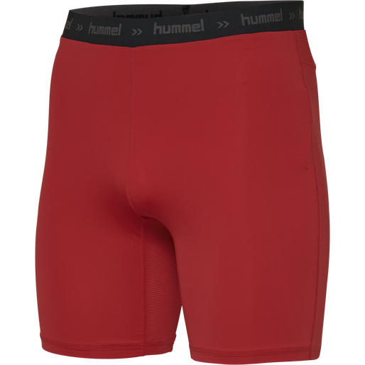 HUMMEL FIRST PERFORMANCE TIGHT SHORTS, TRUE RED, packshot