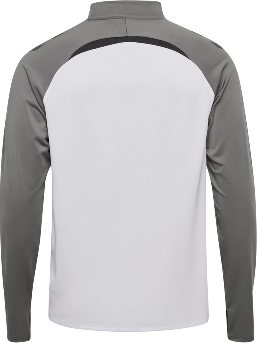 hmlLEAD 2.0 HALF ZIP, WHITE/STEEL GRAY, packshot