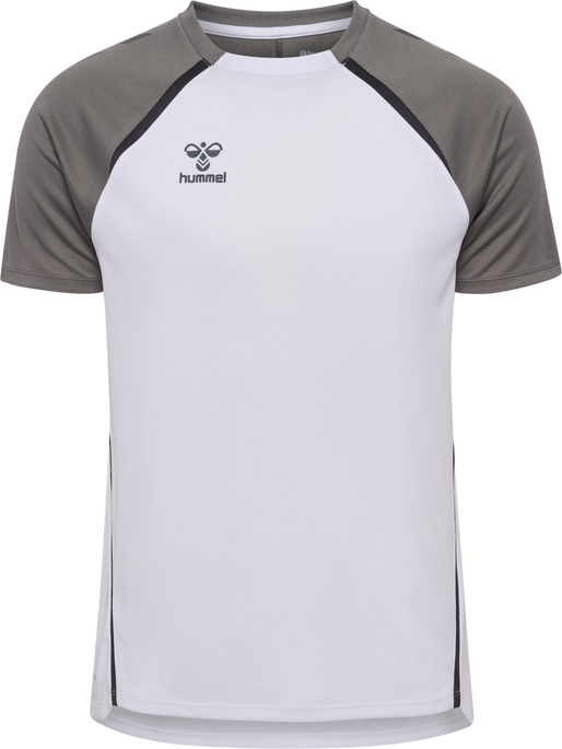 hmlLEAD 2.0 JERSEY S/S, WHITE/STEEL GRAY, packshot