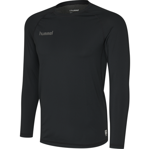 HUMMEL FIRST PERFORMANCE KIDS JERSEY L/S, BLACK, packshot