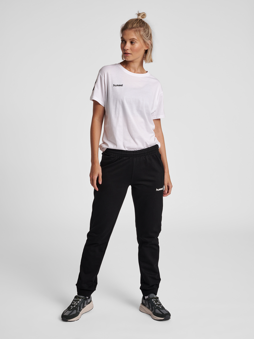 HUMMEL GO COTTON T-SHIRT WOMAN S/S, WHITE, model