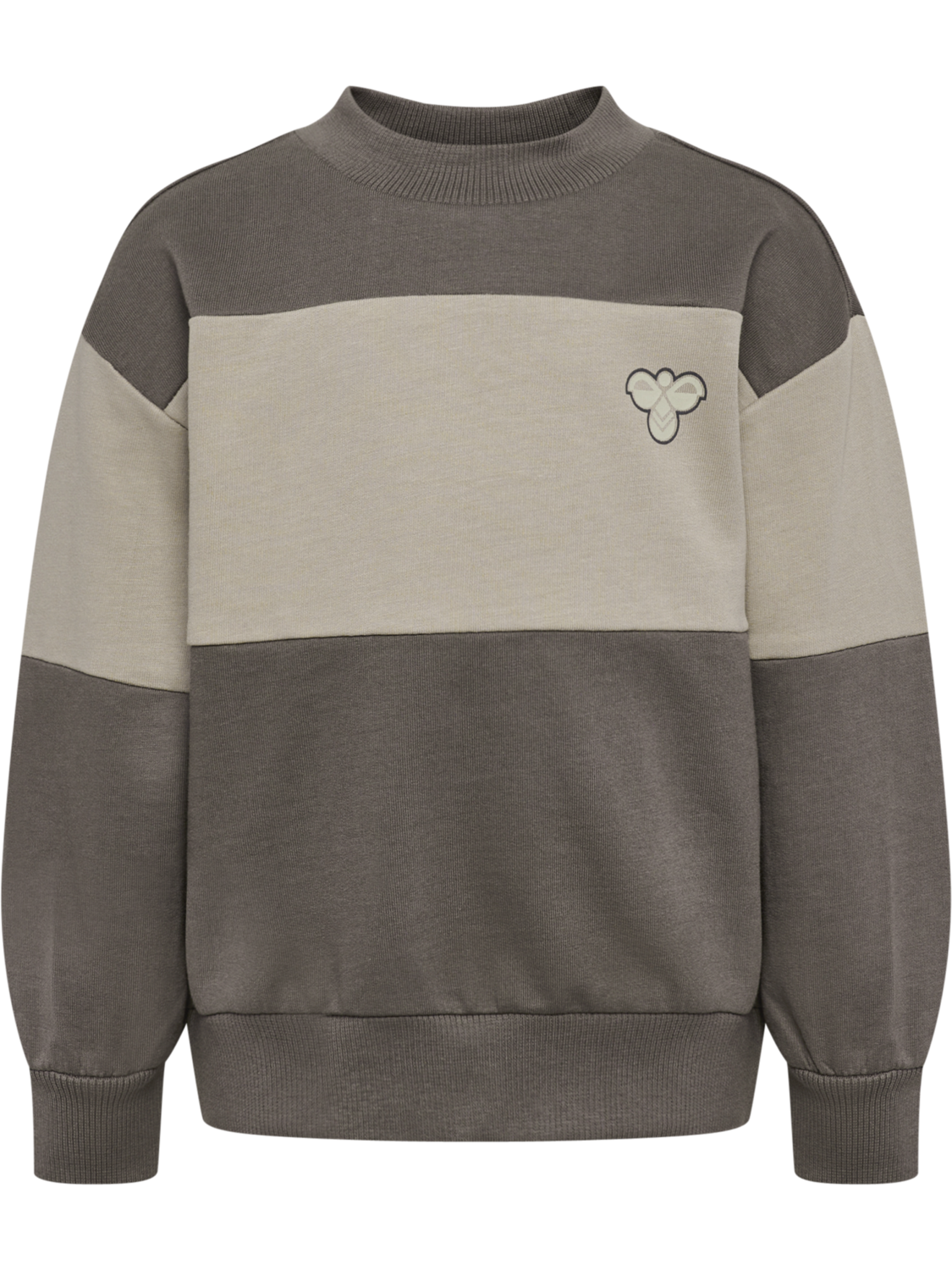 hmlMINI LOOSE BLOCK SWEATSHIRT, DARK GULL GRAY, packshot