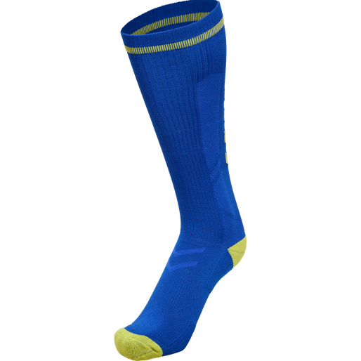 ELITE INDOOR SOCK HIGH, TRUE BLUE/BLAZING YELLOW, packshot