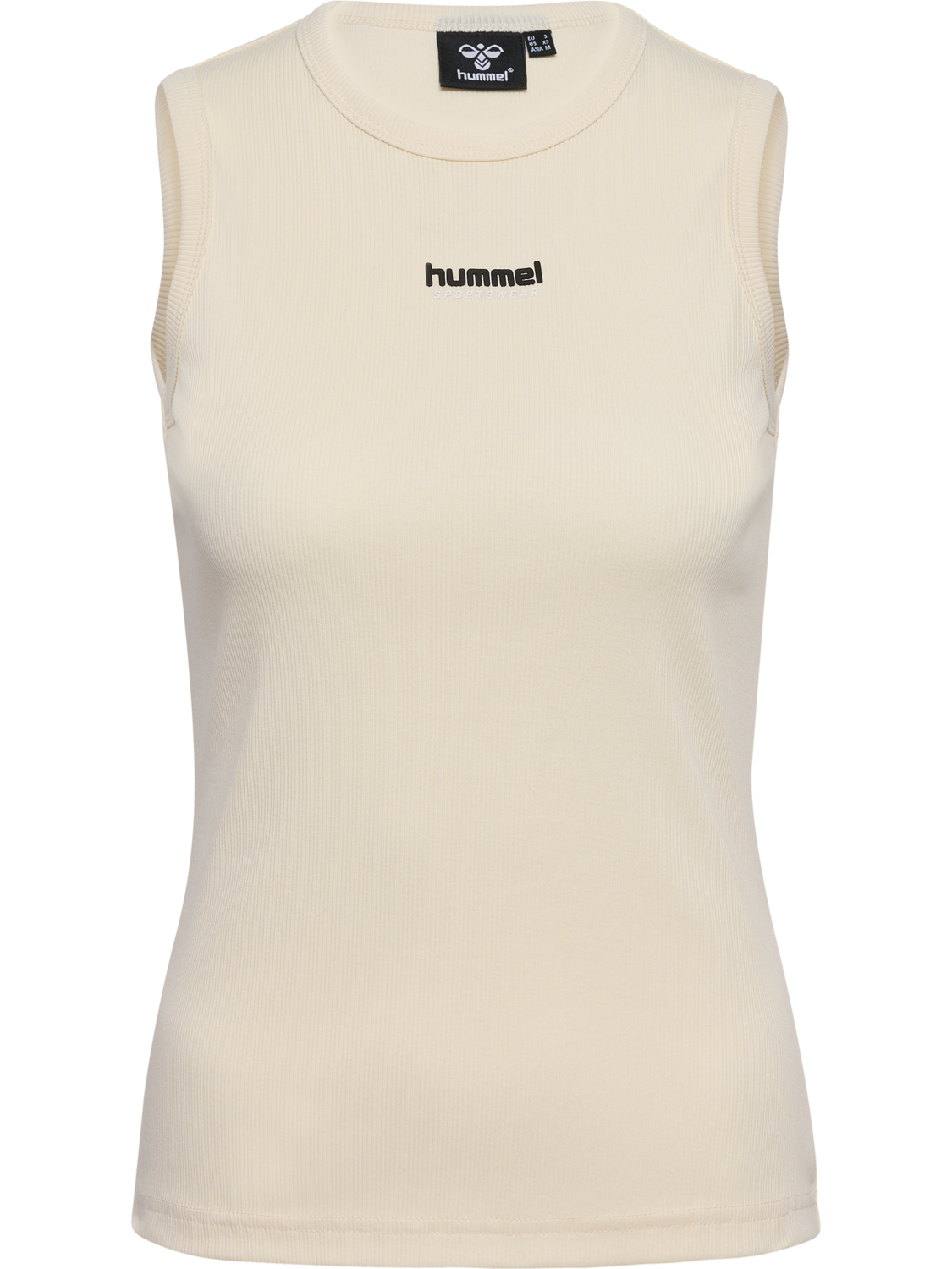 hmlLGC ASLY RIB TANK TOP, EGRET, packshot