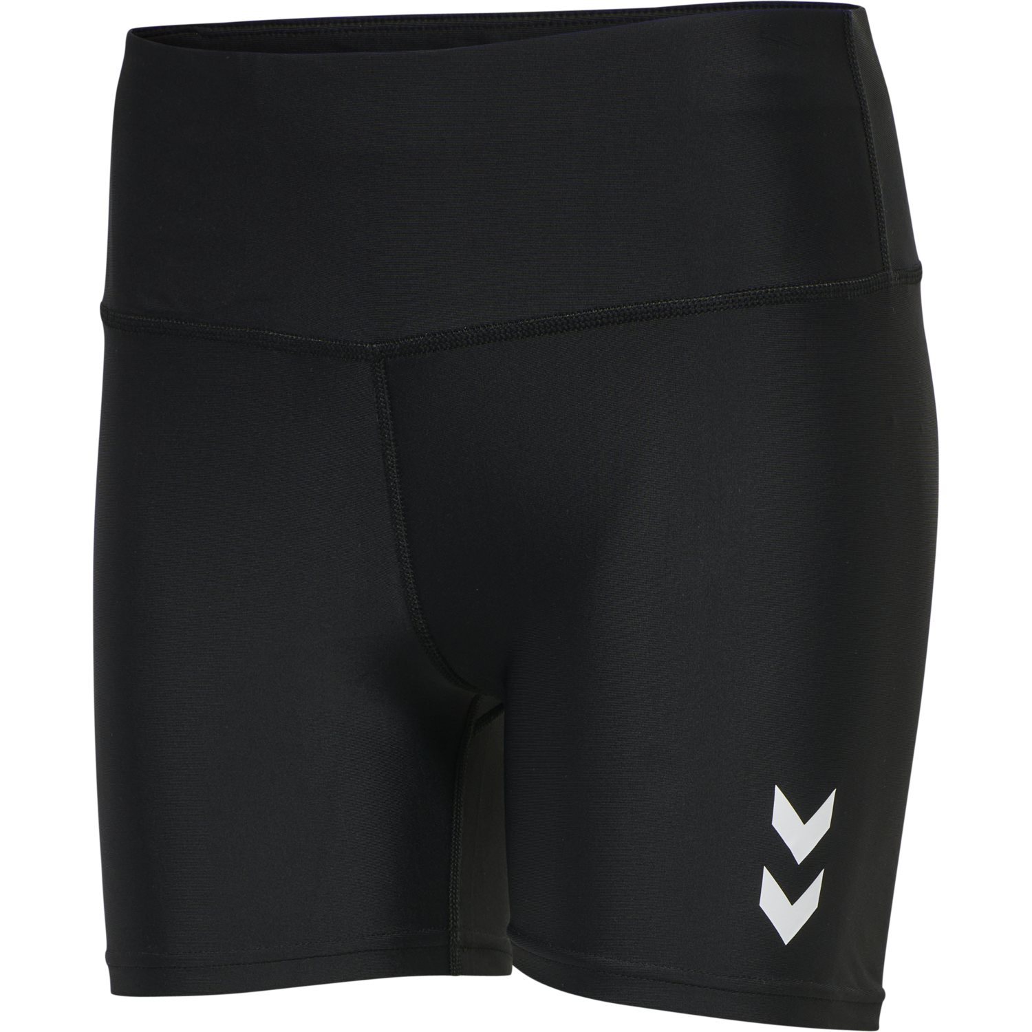 hmlTE TOLA HW TIGHT SHORTS, BLACK, packshot
