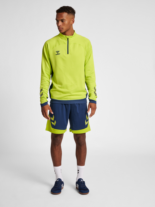 hmlLEAD HALF ZIP, LIME PUNCH, model