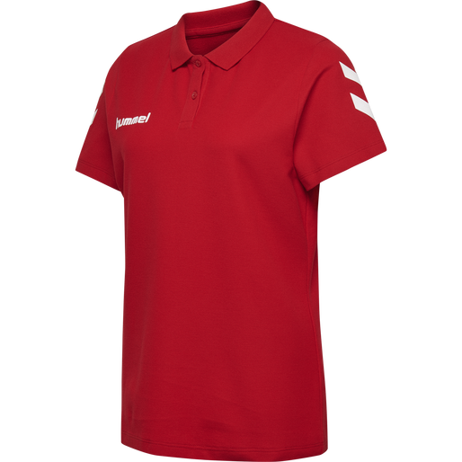 HMLGO COTTON POLO WOMAN, TRUE RED, packshot
