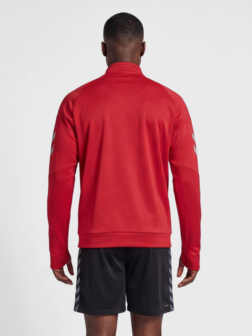 TECH MOVE POLY ZIP JACKET, TRUE RED, model