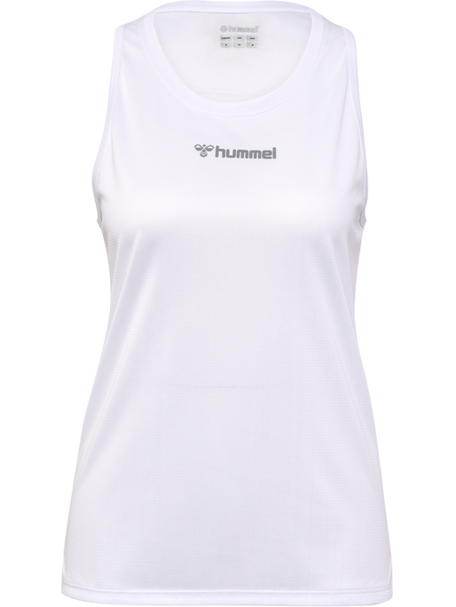 hmlRUN SINGLET S/L WOMAN, WHITE, packshot