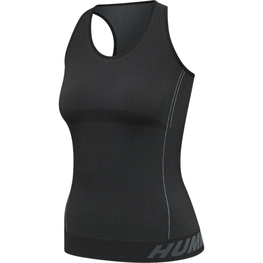 hmlTE CHRISTEL SEAMLESS TOP, BLACK, packshot