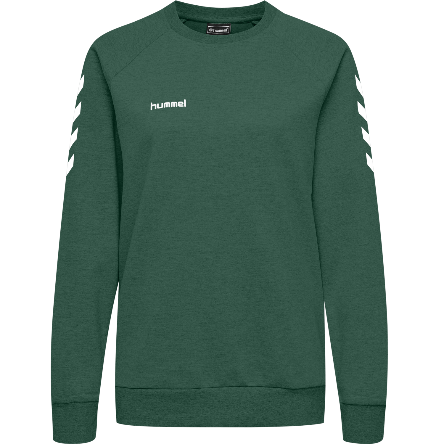 HUMMEL GO COTTON SWEATSHIRT WOMAN, EVERGREEN, packshot