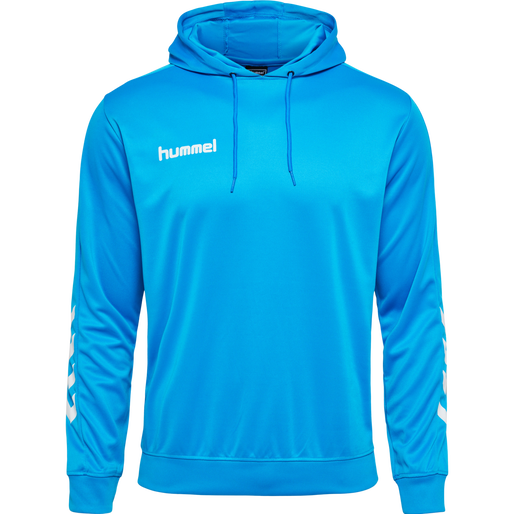 hmlPROMO POLY HOODIE, DIVA BLUE, packshot