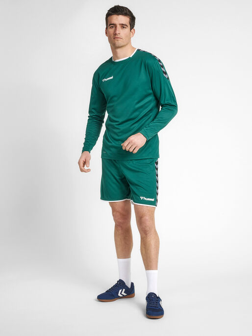 hmlAUTHENTIC POLY JERSEY L/S, EVERGREEN, model