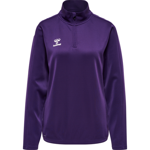 hmlCORE XK HALF ZIP SWEAT WOMAN, ACAI/WHITE, packshot